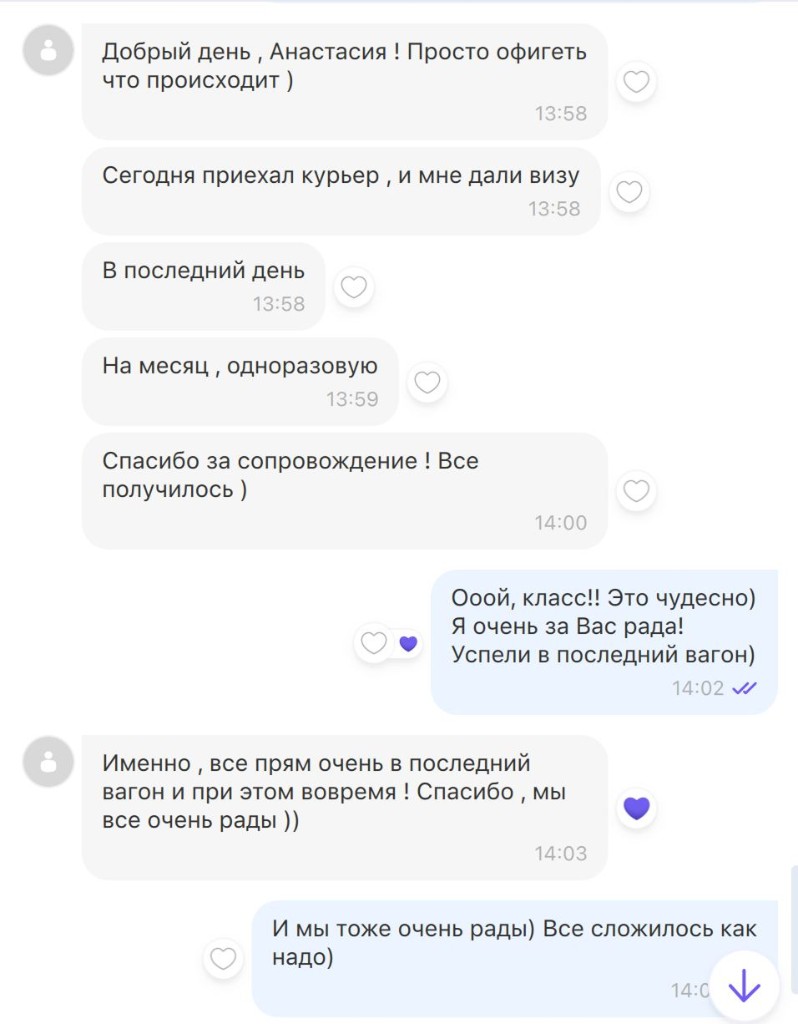 Отзыв: виза получена вовремя